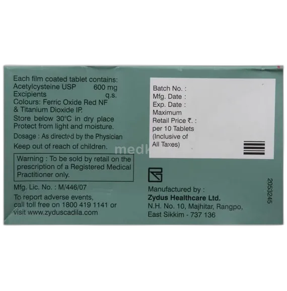 mucotab tablet 10's